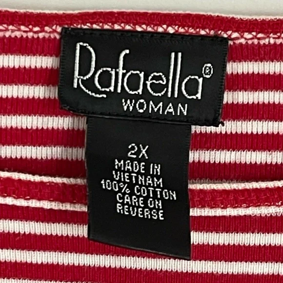 Rafaella Striped Boatneck Top - Picture 2 of 6